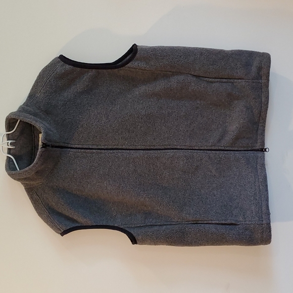 J. Crew Jackets & Coats J Crew Grey Fleece Zip Up Vest Mens Size L